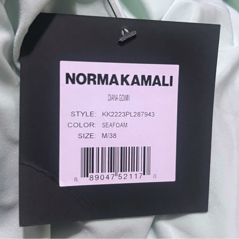 Norma Kamali One-Shoulder Ruched Midi Dress in Seafoam (38/M) - Picture 6 of 7